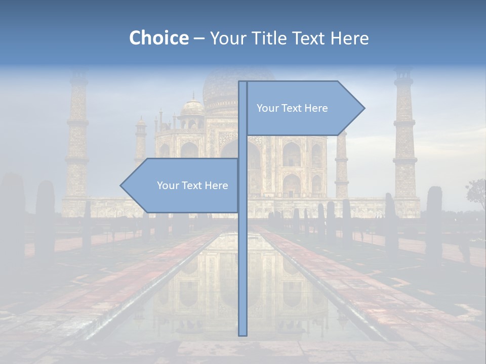 Reflections Mahal Monuments PowerPoint Template