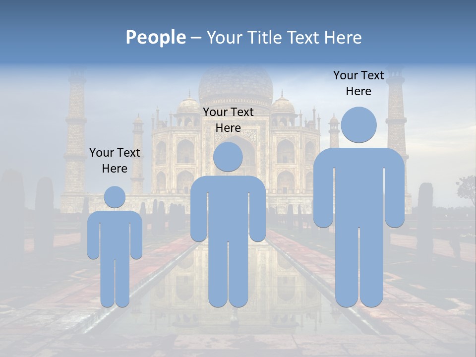 Reflections Mahal Monuments PowerPoint Template