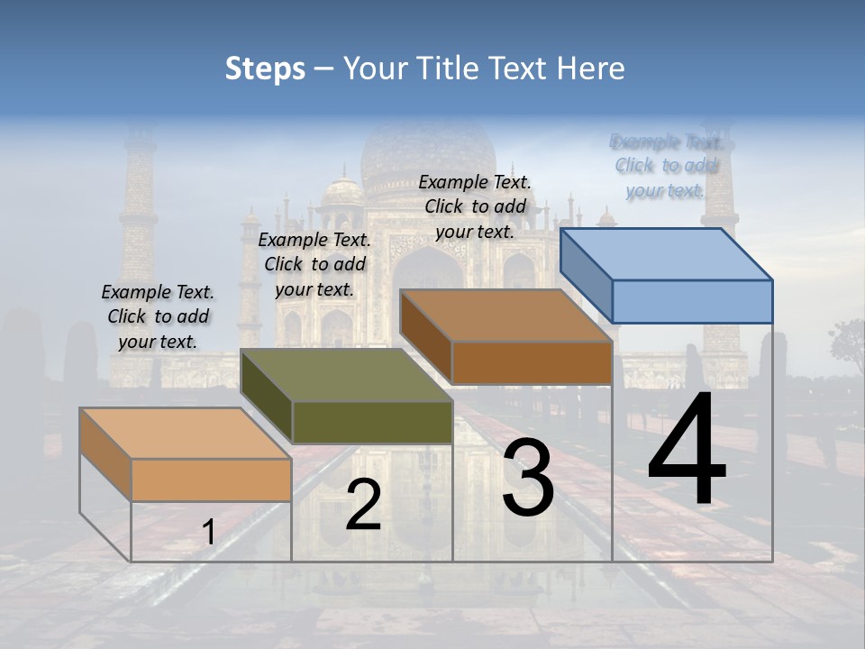 Reflections Mahal Monuments PowerPoint Template