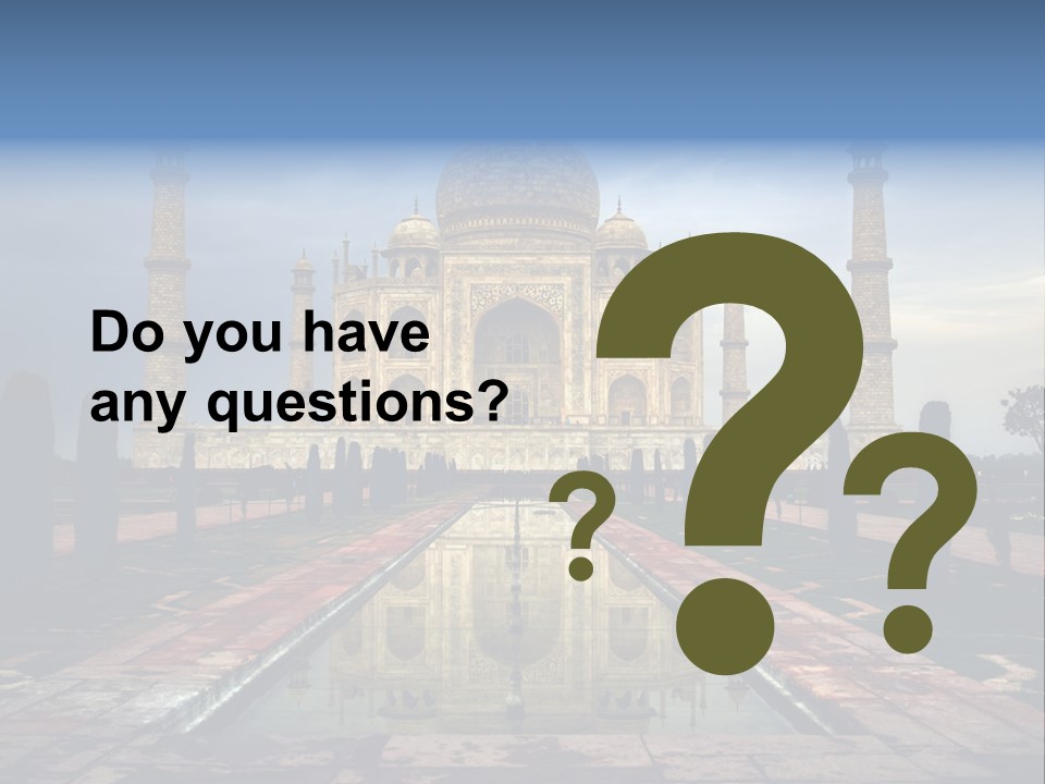 Reflections Mahal Monuments PowerPoint Template