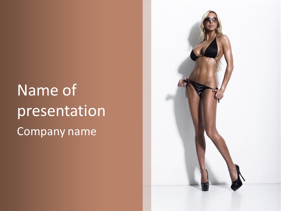 Young Human Boobs PowerPoint Template