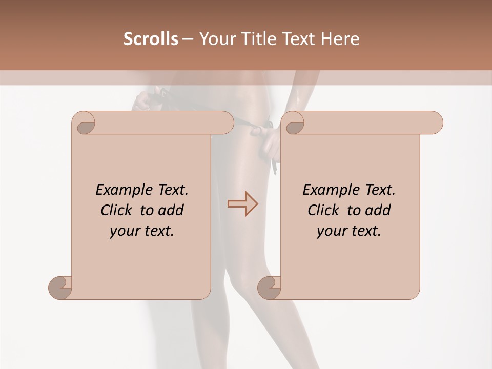Young Human Boobs PowerPoint Template
