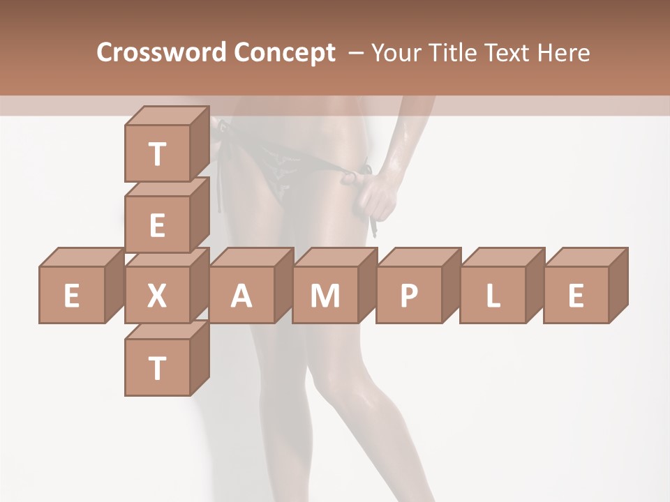 Young Human Boobs PowerPoint Template