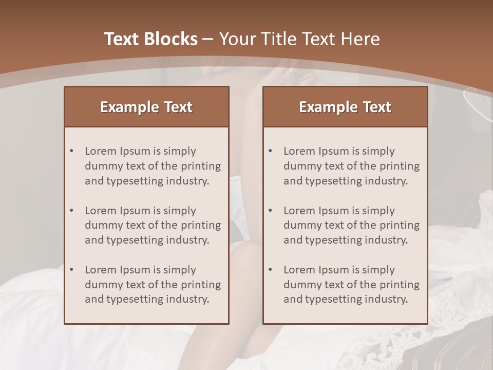 Bed Corset Satin PowerPoint Template