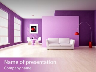 Lifestyle Couch Rendering PowerPoint Template