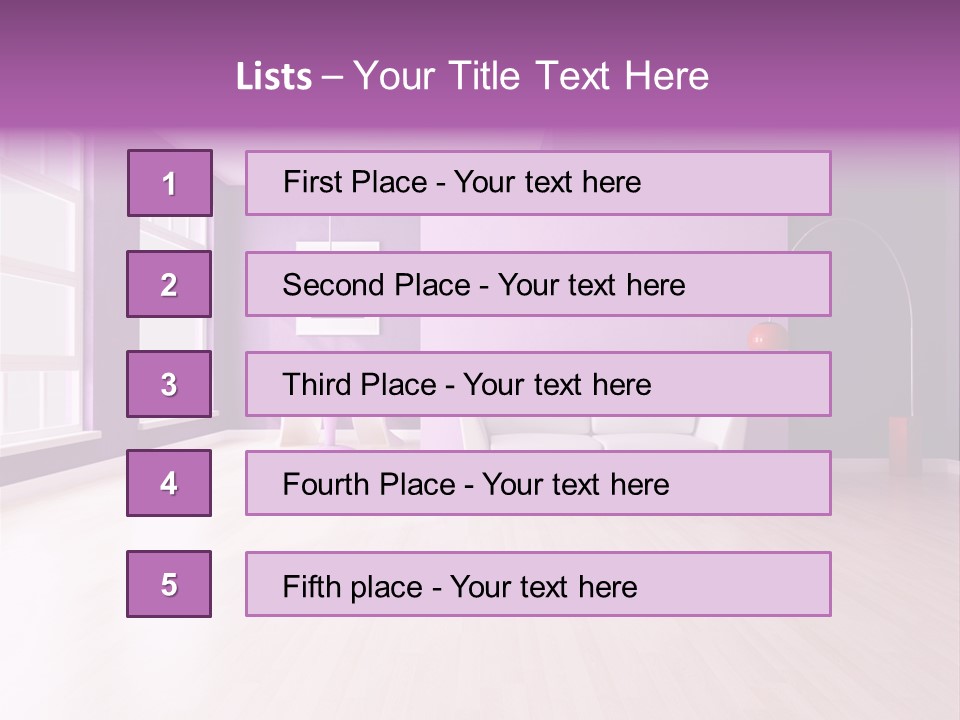 Lifestyle Couch Rendering PowerPoint Template