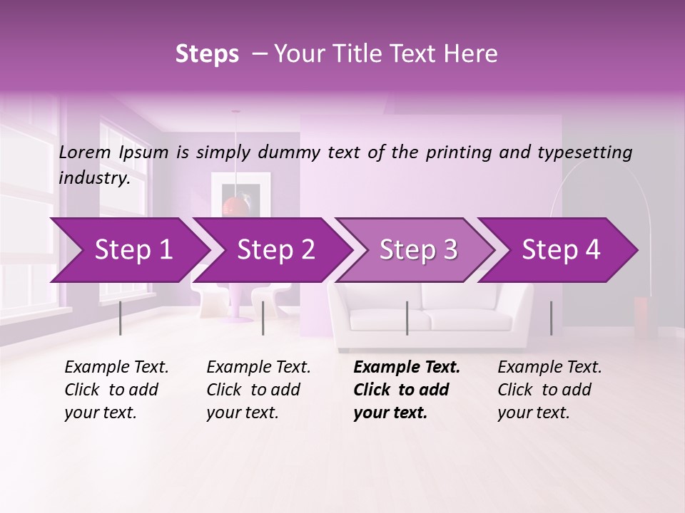 Lifestyle Couch Rendering PowerPoint Template