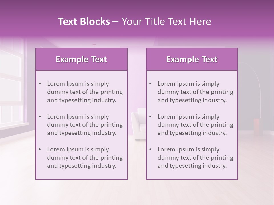 Lifestyle Couch Rendering PowerPoint Template