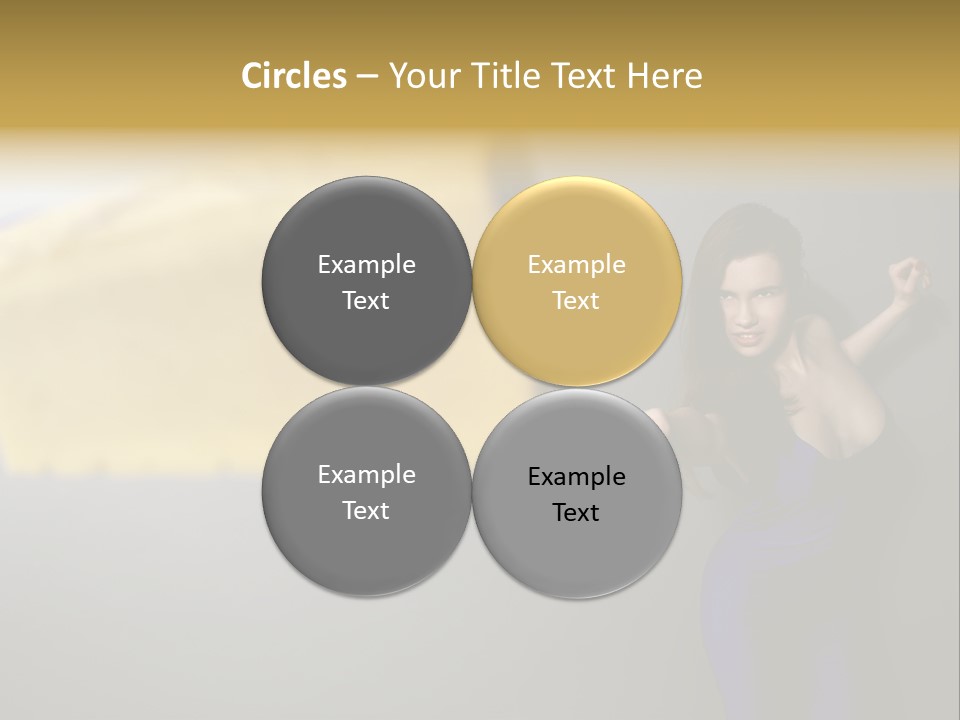 Caucasian Beauty Human PowerPoint Template