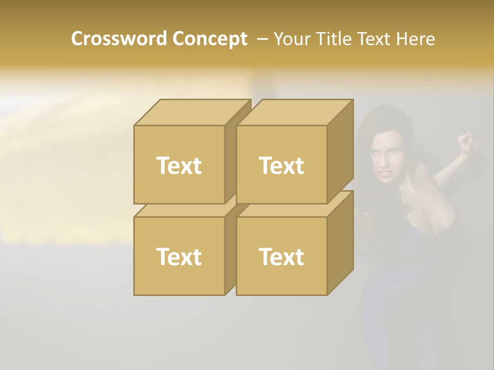 Caucasian Beauty Human PowerPoint Template