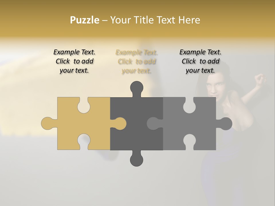 Caucasian Beauty Human PowerPoint Template