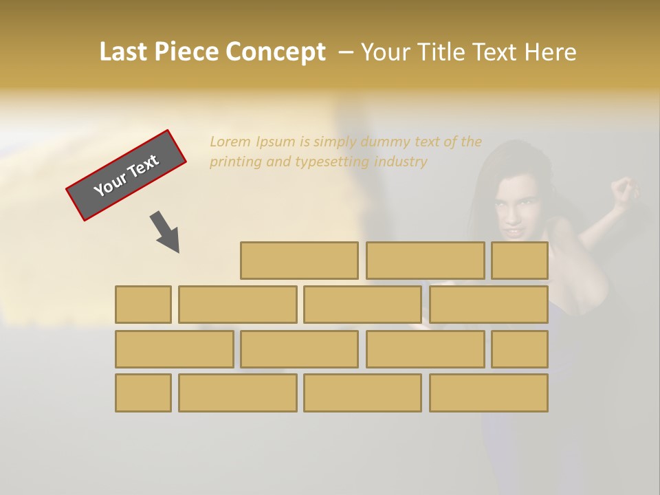 Caucasian Beauty Human PowerPoint Template