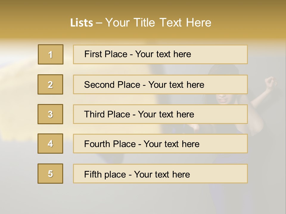 Caucasian Beauty Human PowerPoint Template