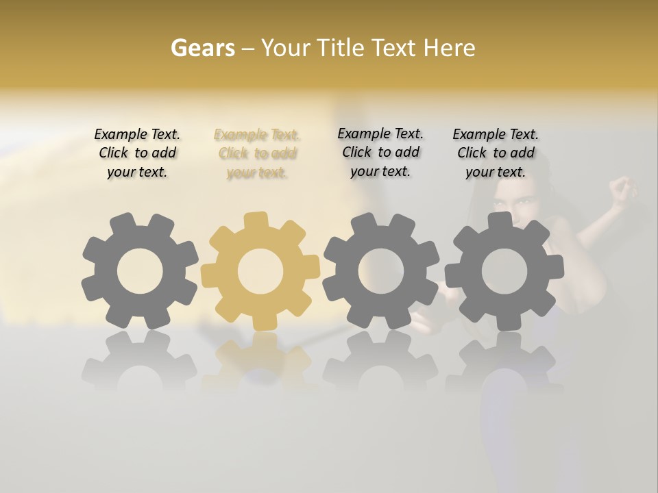 Caucasian Beauty Human PowerPoint Template