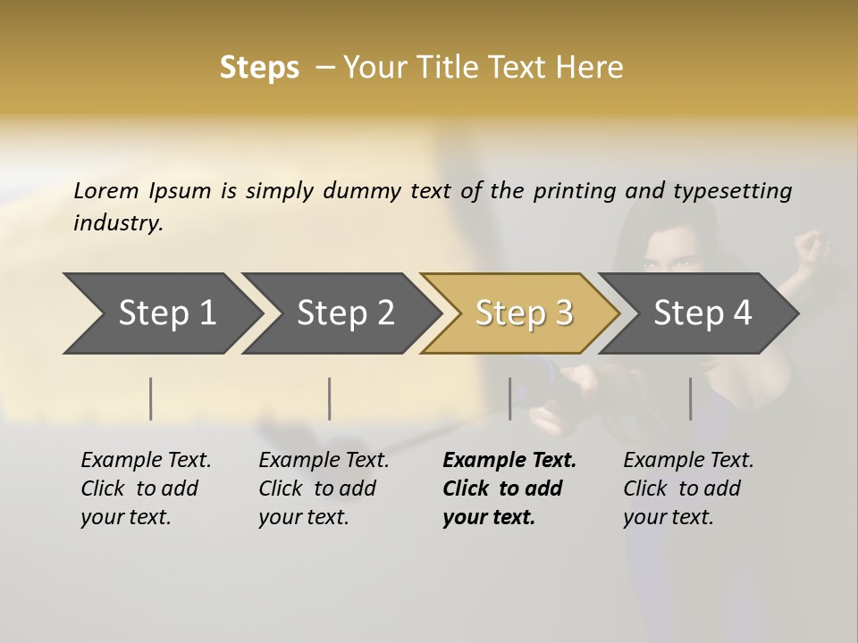 Caucasian Beauty Human PowerPoint Template