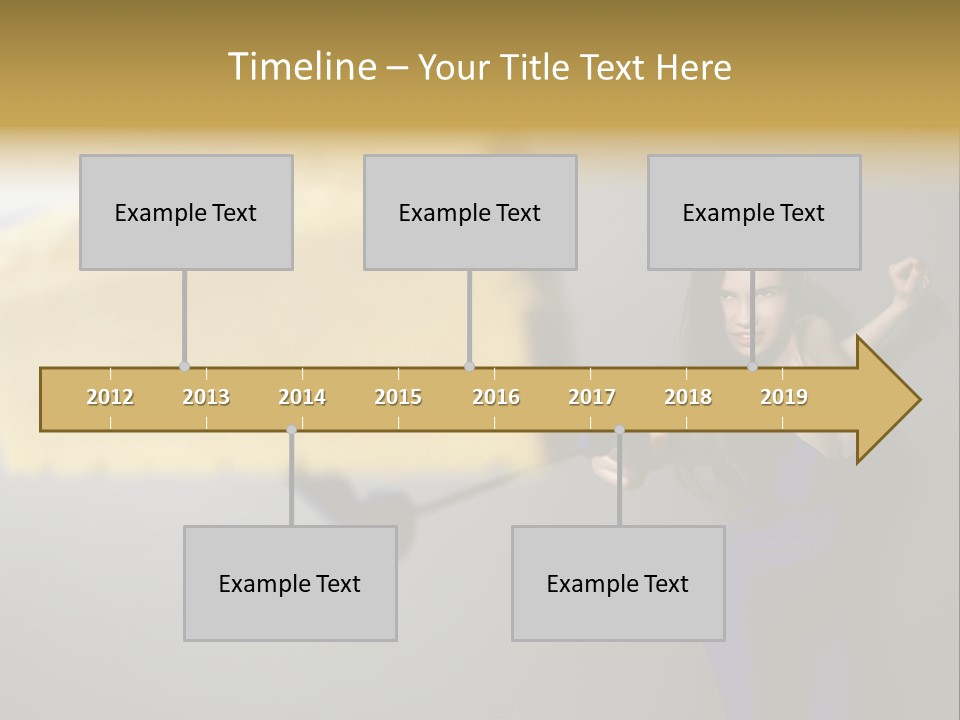 Caucasian Beauty Human PowerPoint Template