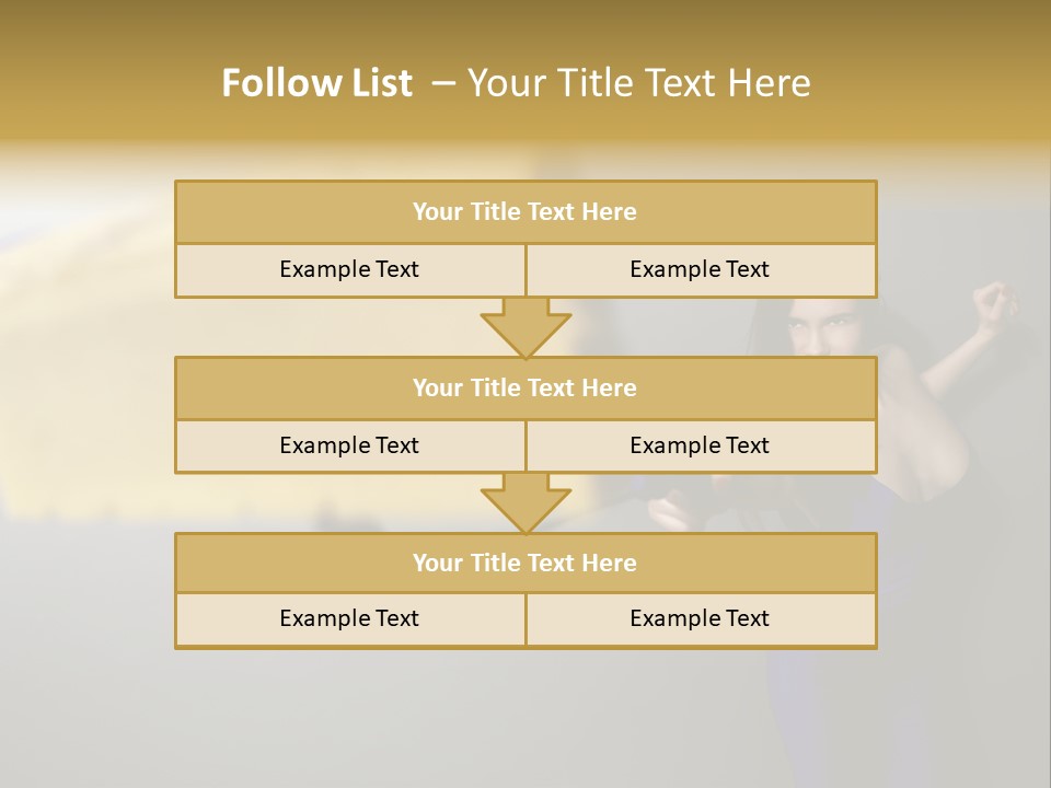 Caucasian Beauty Human PowerPoint Template