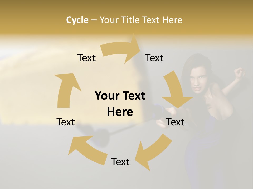 Caucasian Beauty Human PowerPoint Template