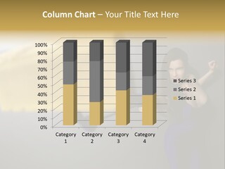 Caucasian Beauty Human PowerPoint Template