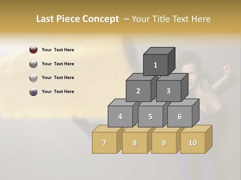 Caucasian Beauty Human PowerPoint Template