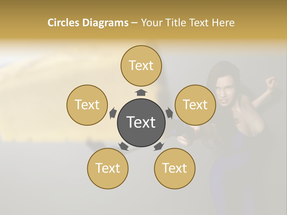 Caucasian Beauty Human PowerPoint Template