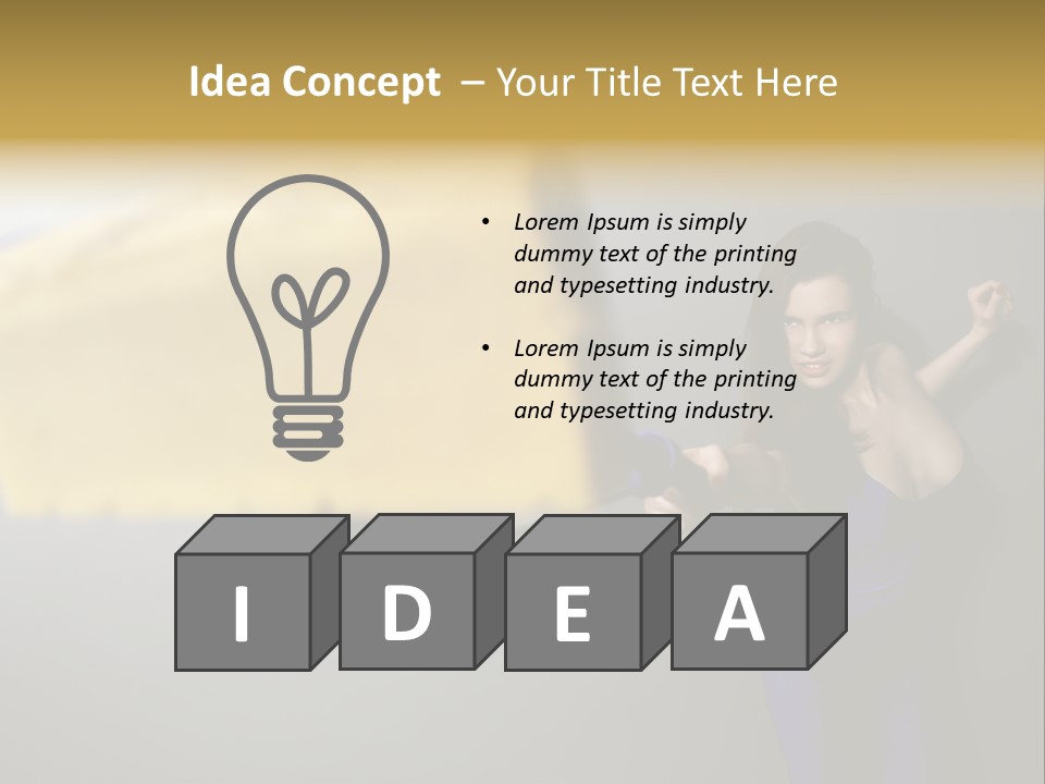 Caucasian Beauty Human PowerPoint Template