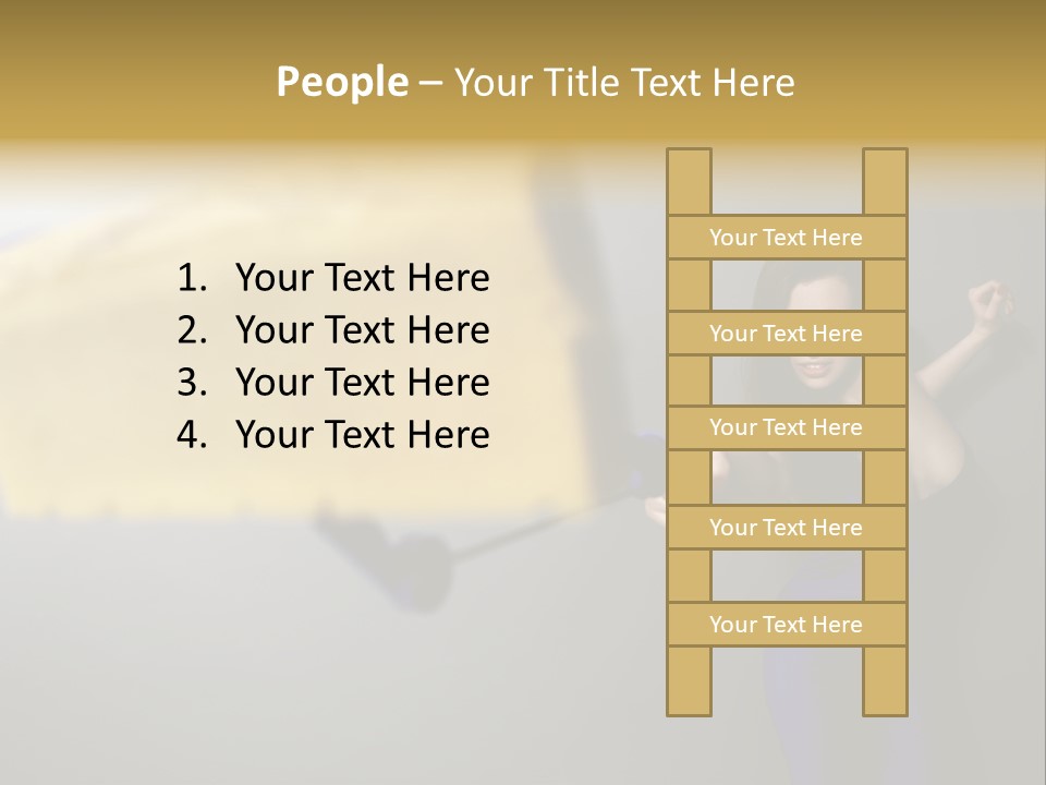 Caucasian Beauty Human PowerPoint Template