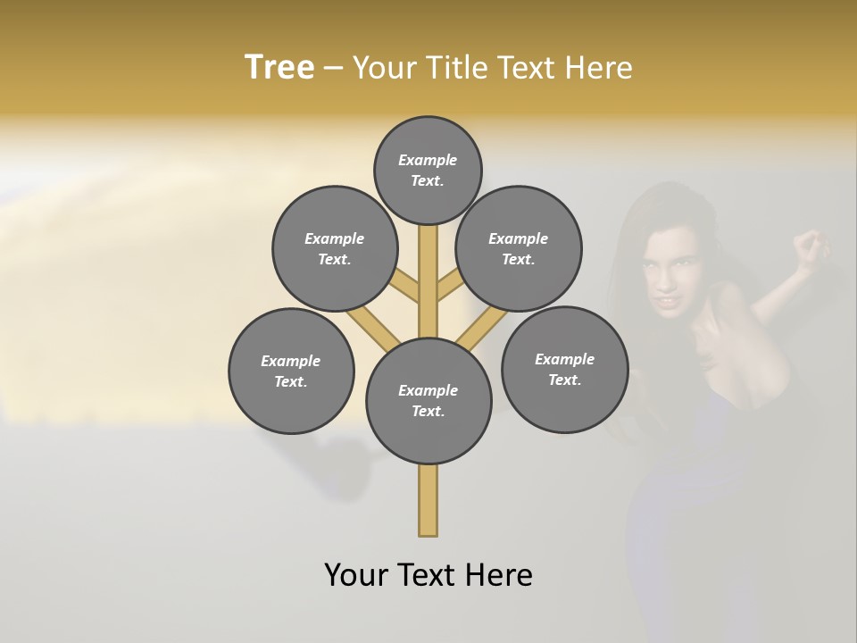 Caucasian Beauty Human PowerPoint Template