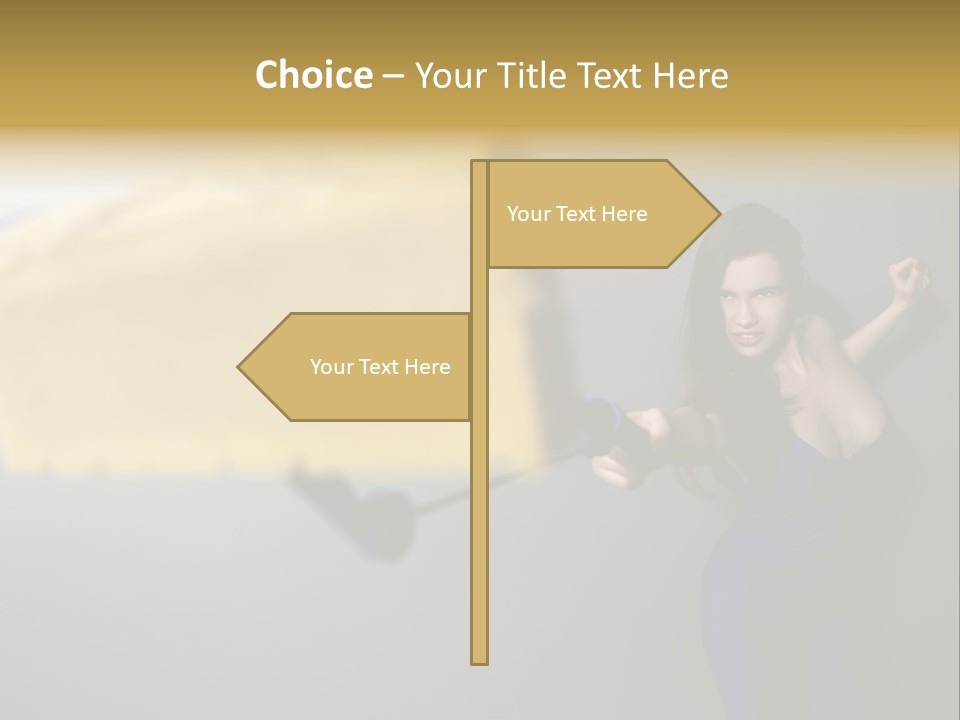Caucasian Beauty Human PowerPoint Template