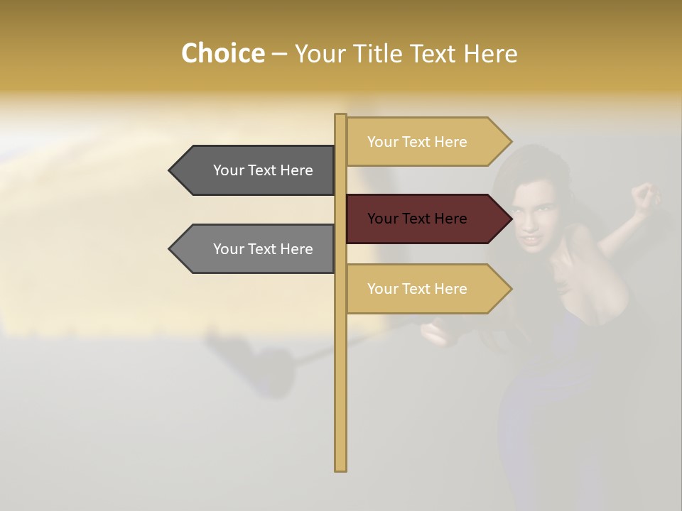 Caucasian Beauty Human PowerPoint Template