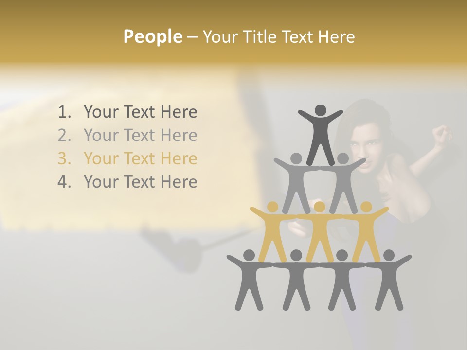 Caucasian Beauty Human PowerPoint Template