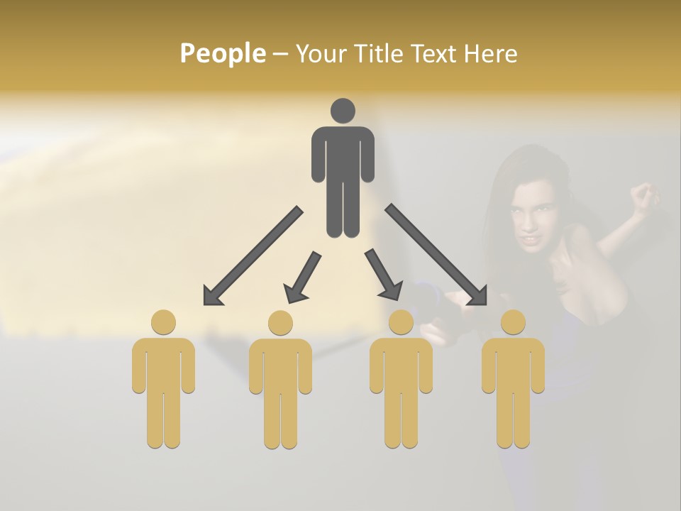 Caucasian Beauty Human PowerPoint Template