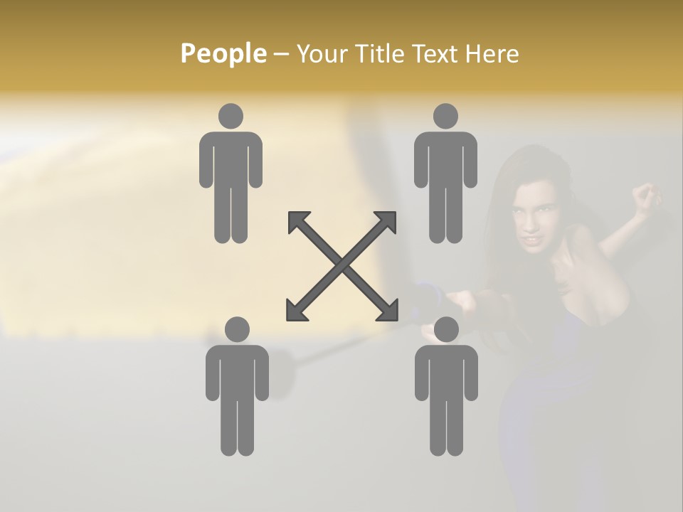 Caucasian Beauty Human PowerPoint Template