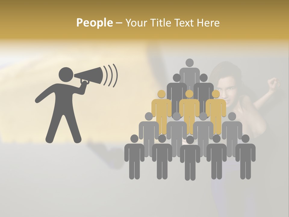 Caucasian Beauty Human PowerPoint Template