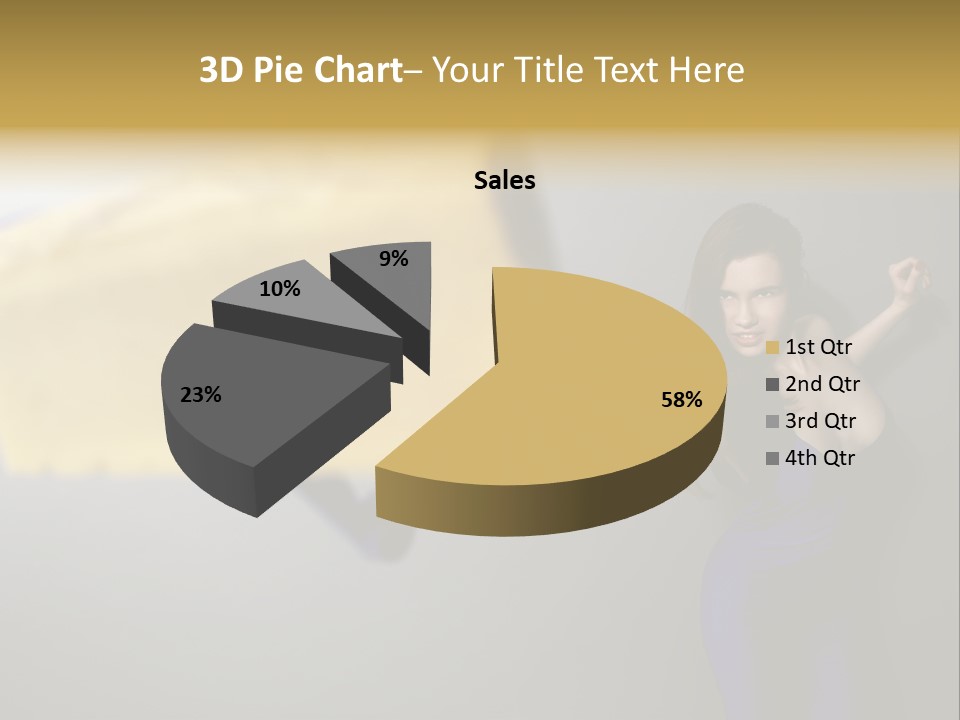 Caucasian Beauty Human PowerPoint Template