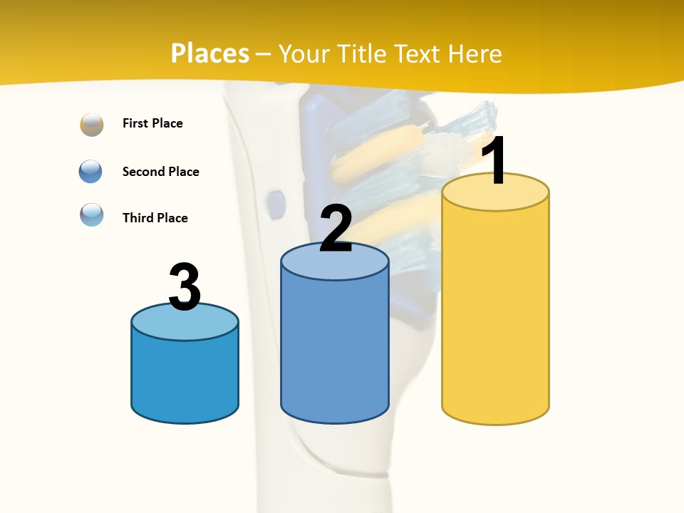 Toothbrush Photo Closeup PowerPoint Template