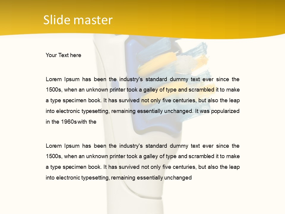 Toothbrush Photo Closeup PowerPoint Template