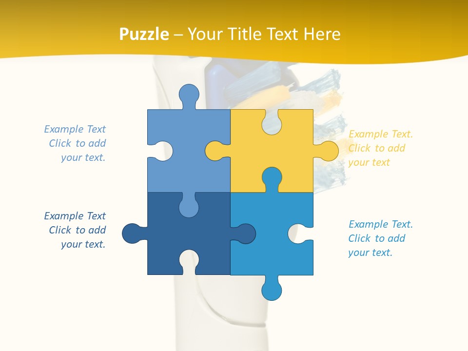 Toothbrush Photo Closeup PowerPoint Template