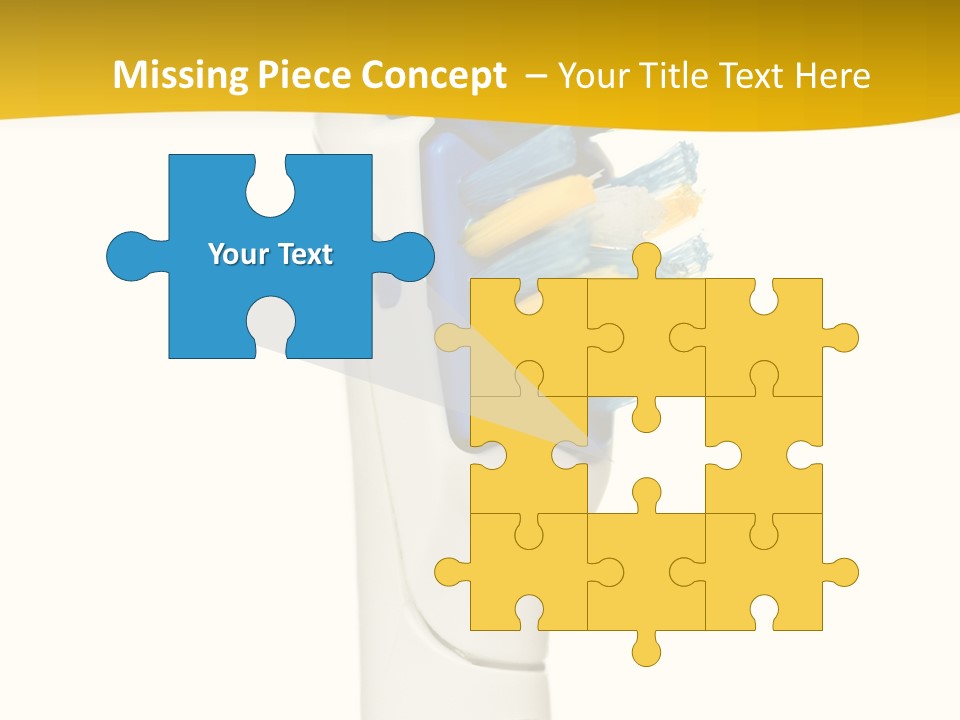 Toothbrush Photo Closeup PowerPoint Template