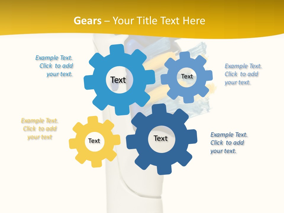 Toothbrush Photo Closeup PowerPoint Template