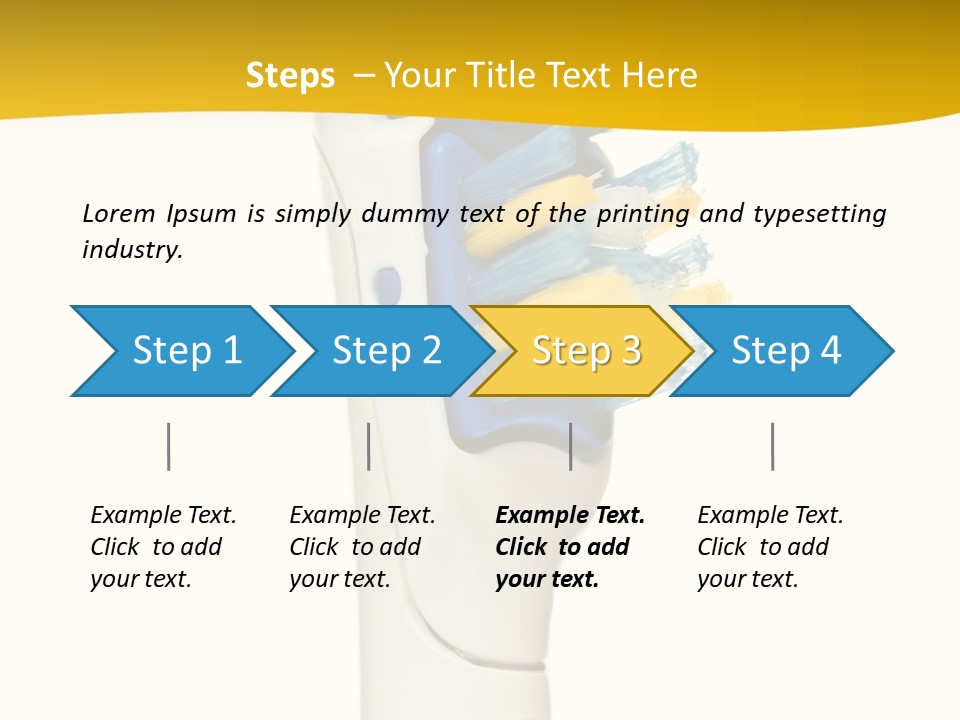 Toothbrush Photo Closeup PowerPoint Template