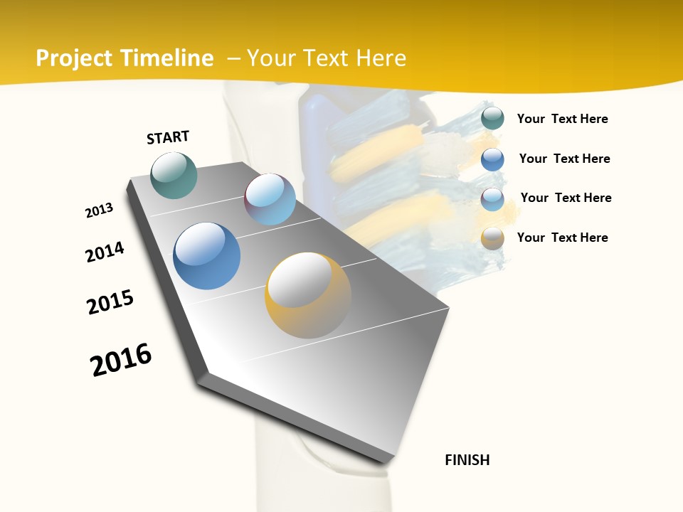 Toothbrush Photo Closeup PowerPoint Template