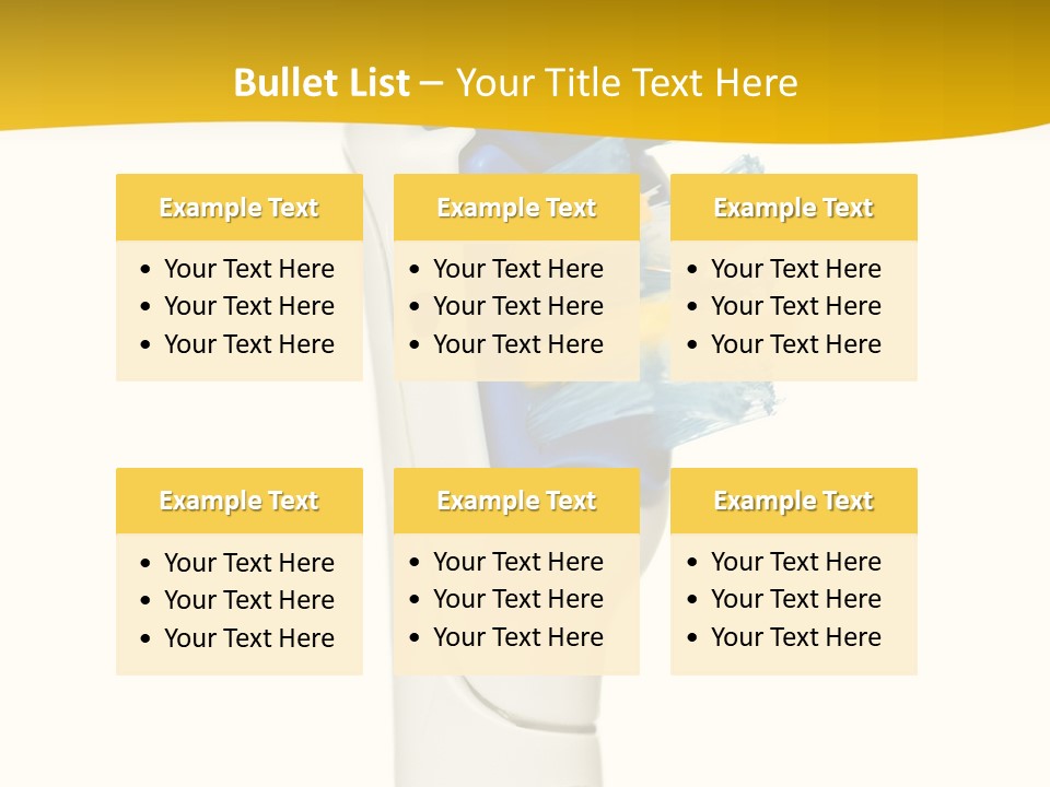 Toothbrush Photo Closeup PowerPoint Template