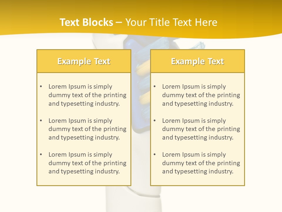 Toothbrush Photo Closeup PowerPoint Template