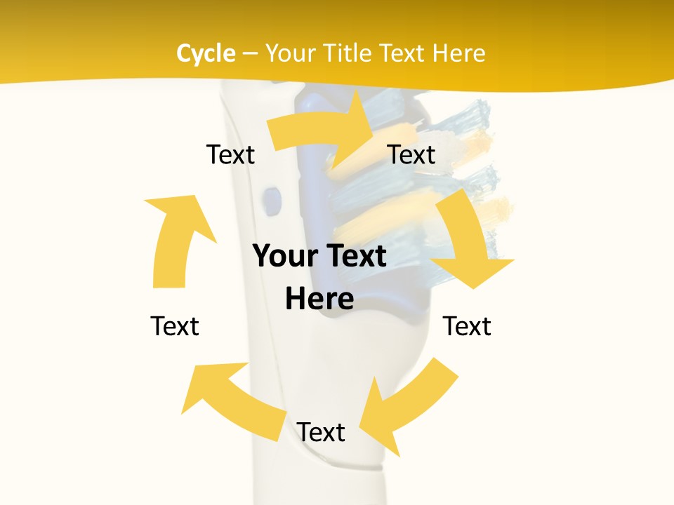 Toothbrush Photo Closeup PowerPoint Template