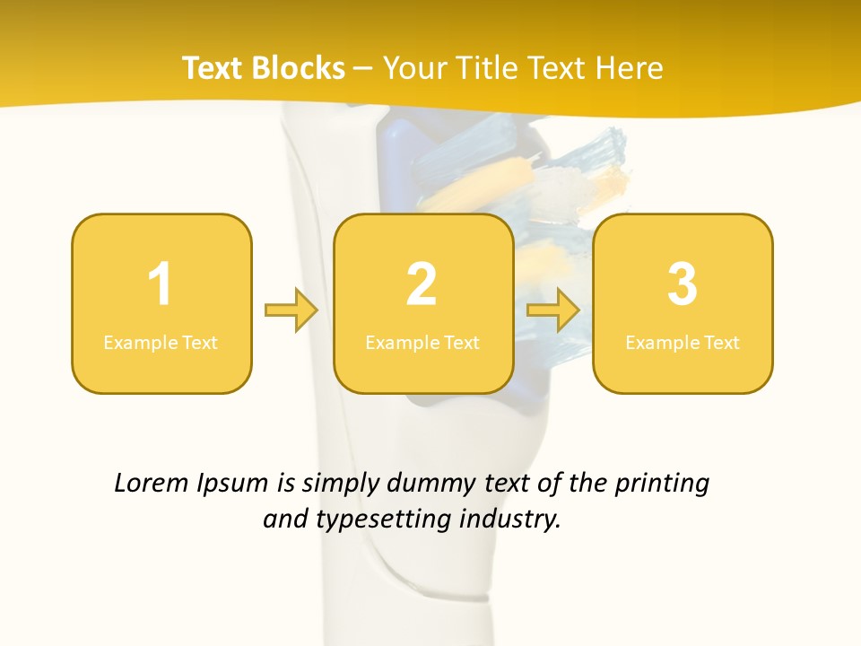 Toothbrush Photo Closeup PowerPoint Template