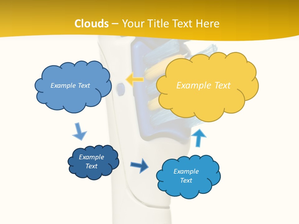 Toothbrush Photo Closeup PowerPoint Template