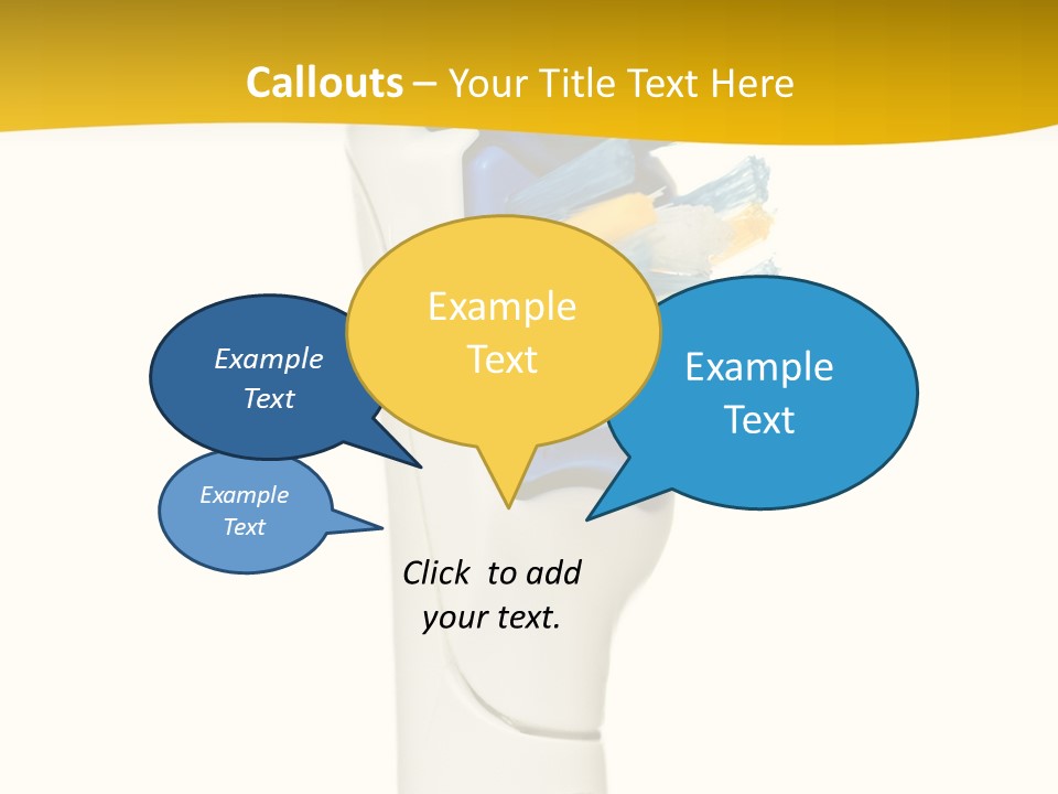 Toothbrush Photo Closeup PowerPoint Template