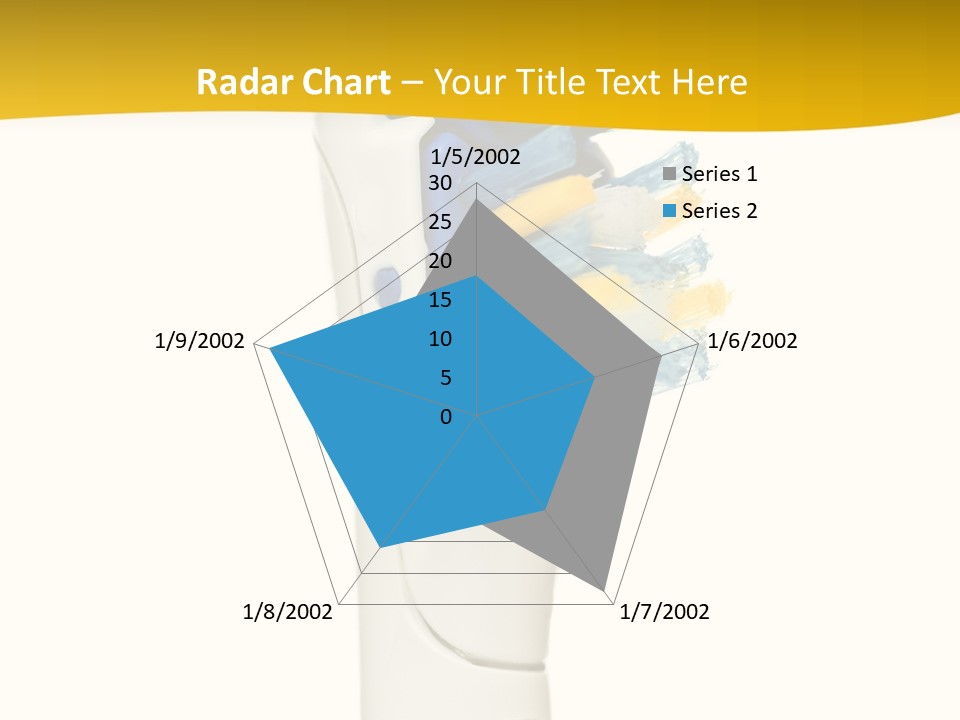 Toothbrush Photo Closeup PowerPoint Template