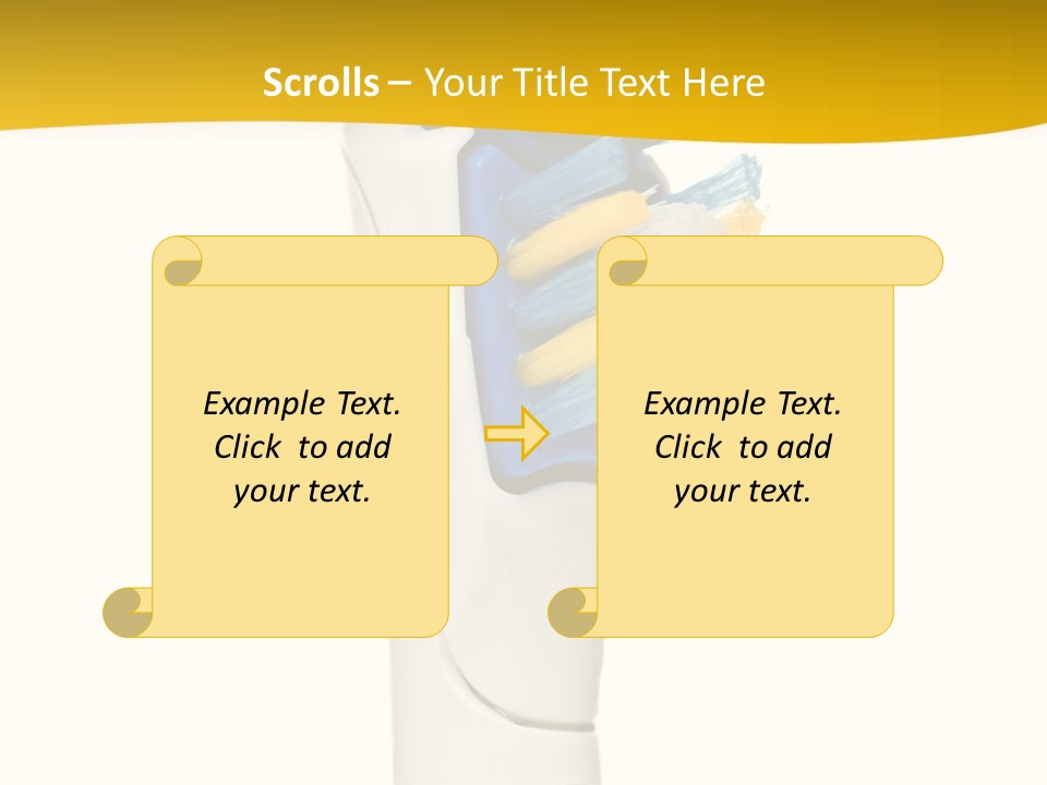 Toothbrush Photo Closeup PowerPoint Template